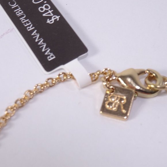 Banana Republic Lapis Turq Two layer necklace Bold Drop Earrings NWT 98 - Picture 11 of 12